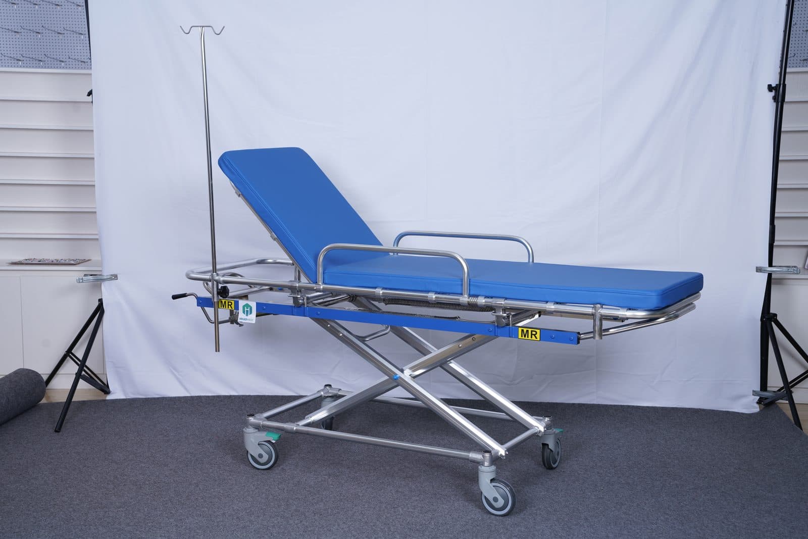 MRI-compatible stretcher trolleys